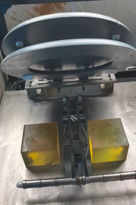 UNIWISE supplied photo of the toilet-seat movement test fixture.