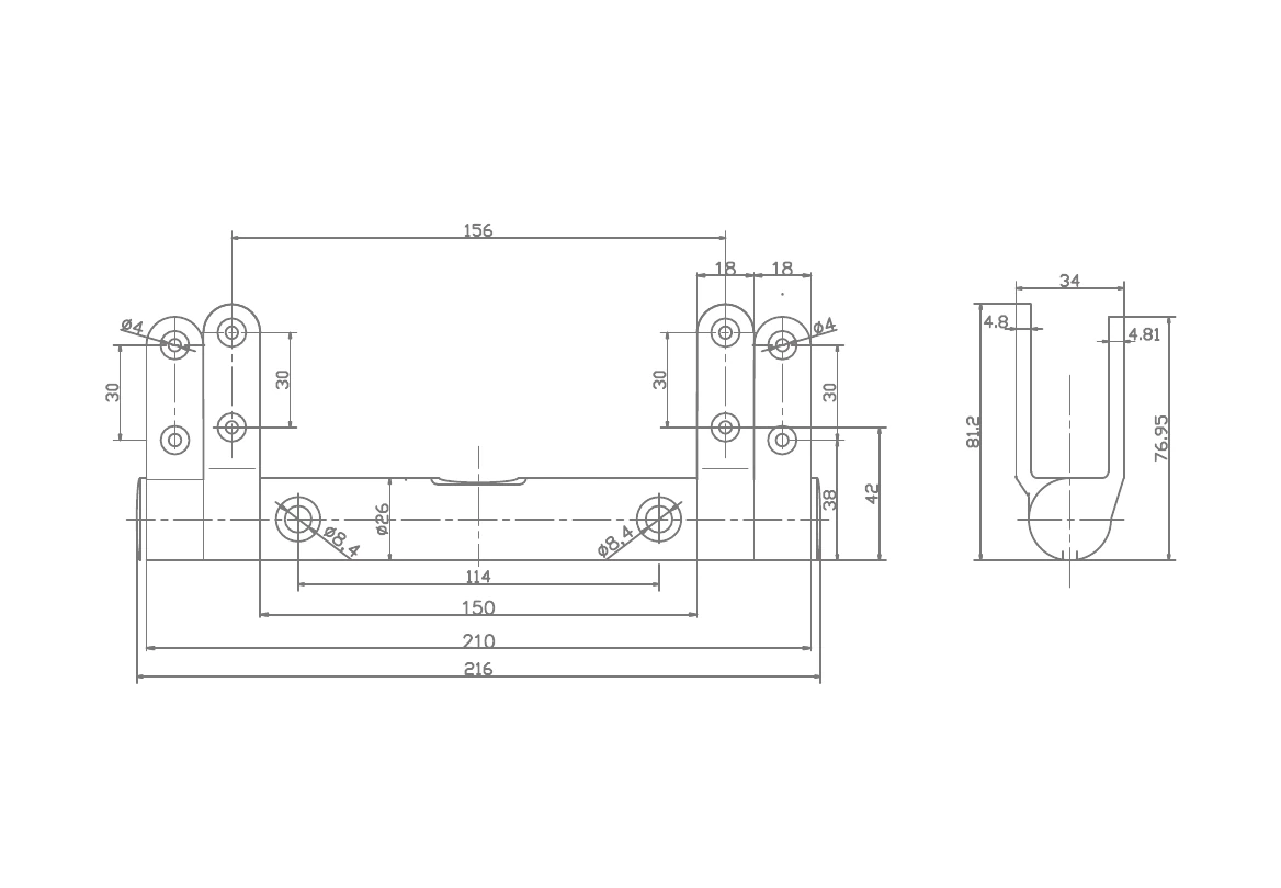 YJ004 Technical drawing