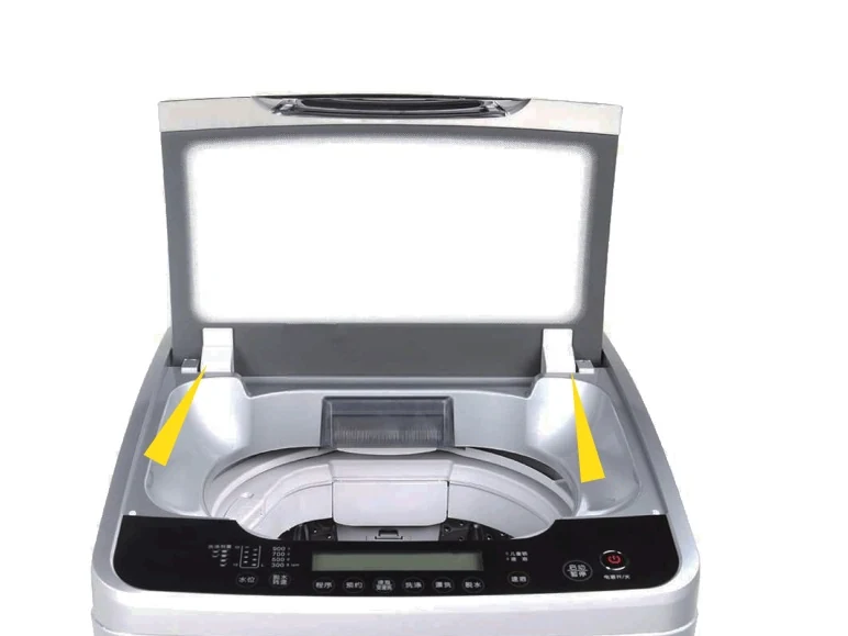 Top-loading washing machine lid application